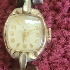 10k Rg Elgin Gold and Silver Watch
